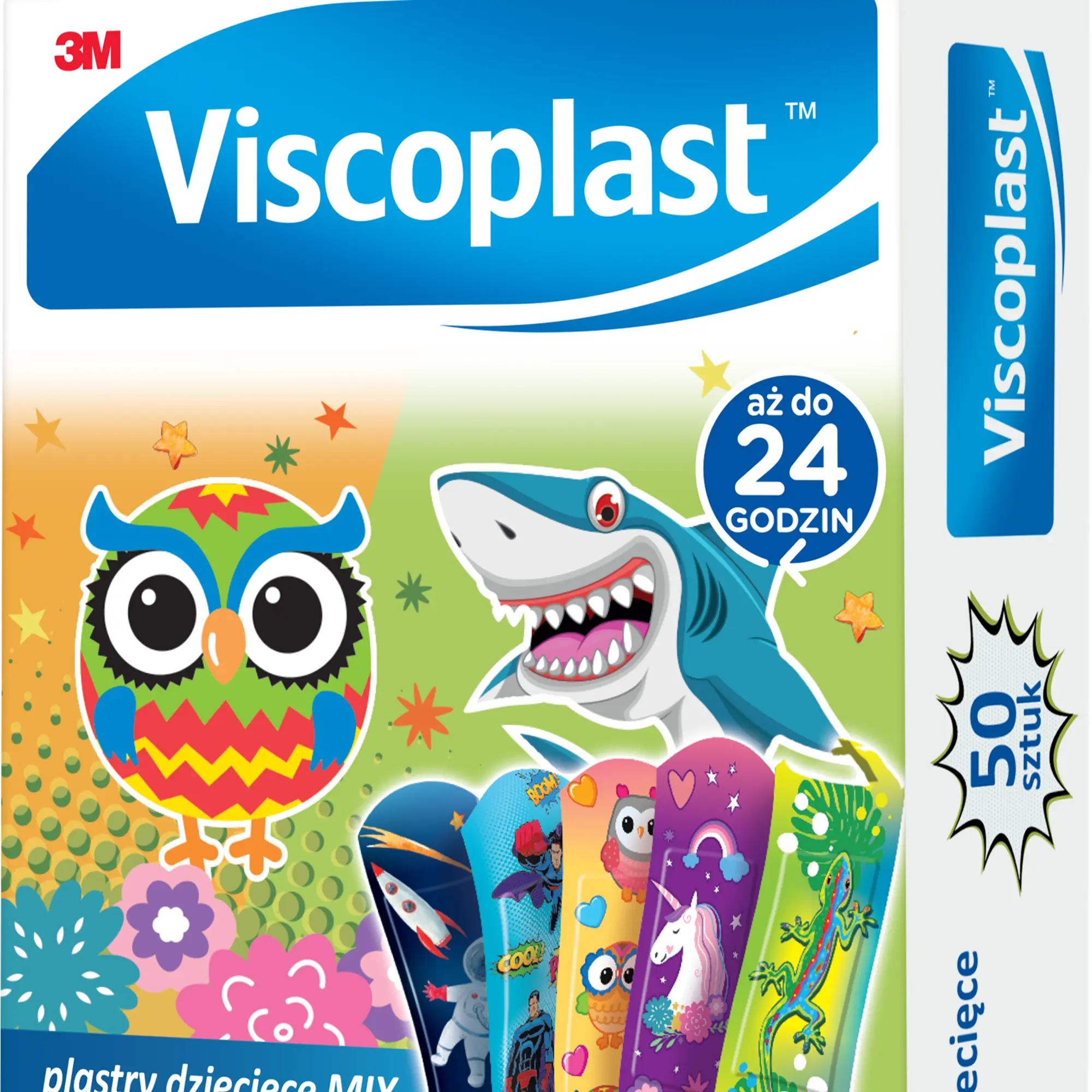 Viscoplast plastry dziecięce Mix 2 rozmiary 50 sztuk