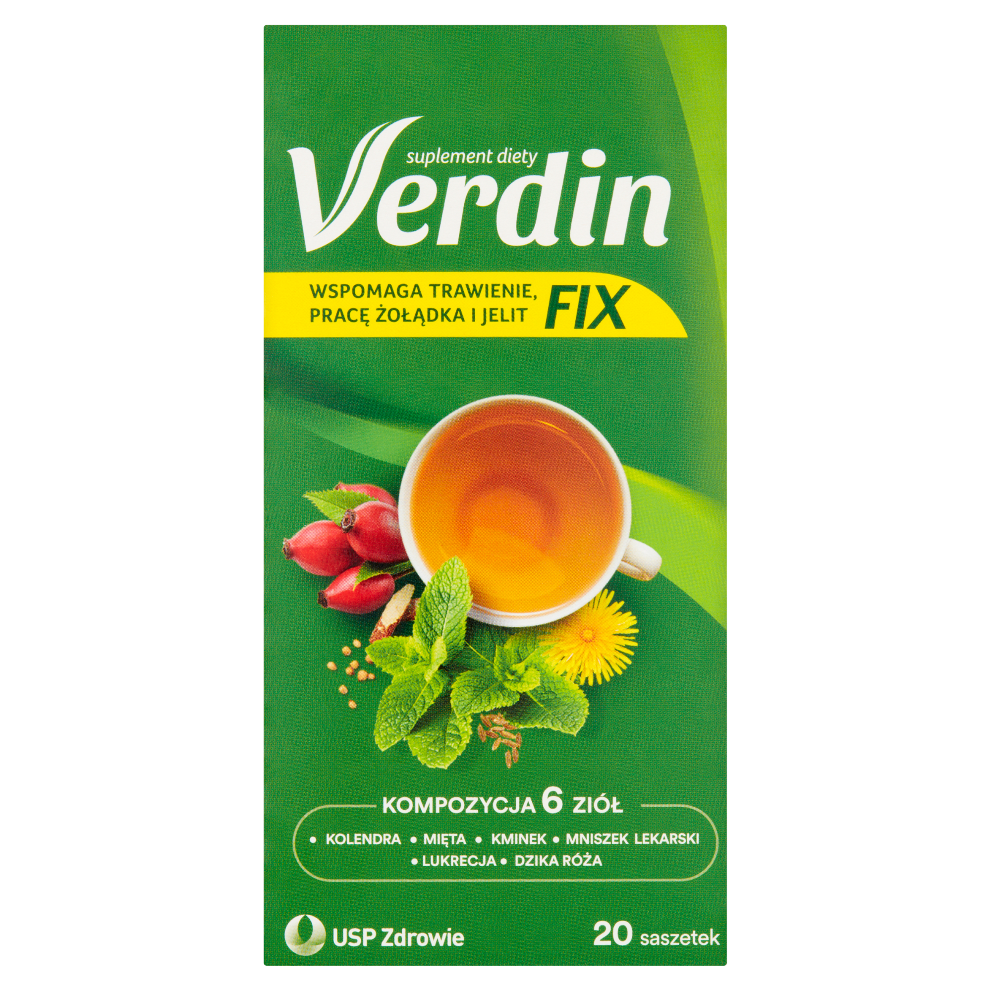 Verdin fix mieszanka 6 ziół 20 saszetek zdjęcie