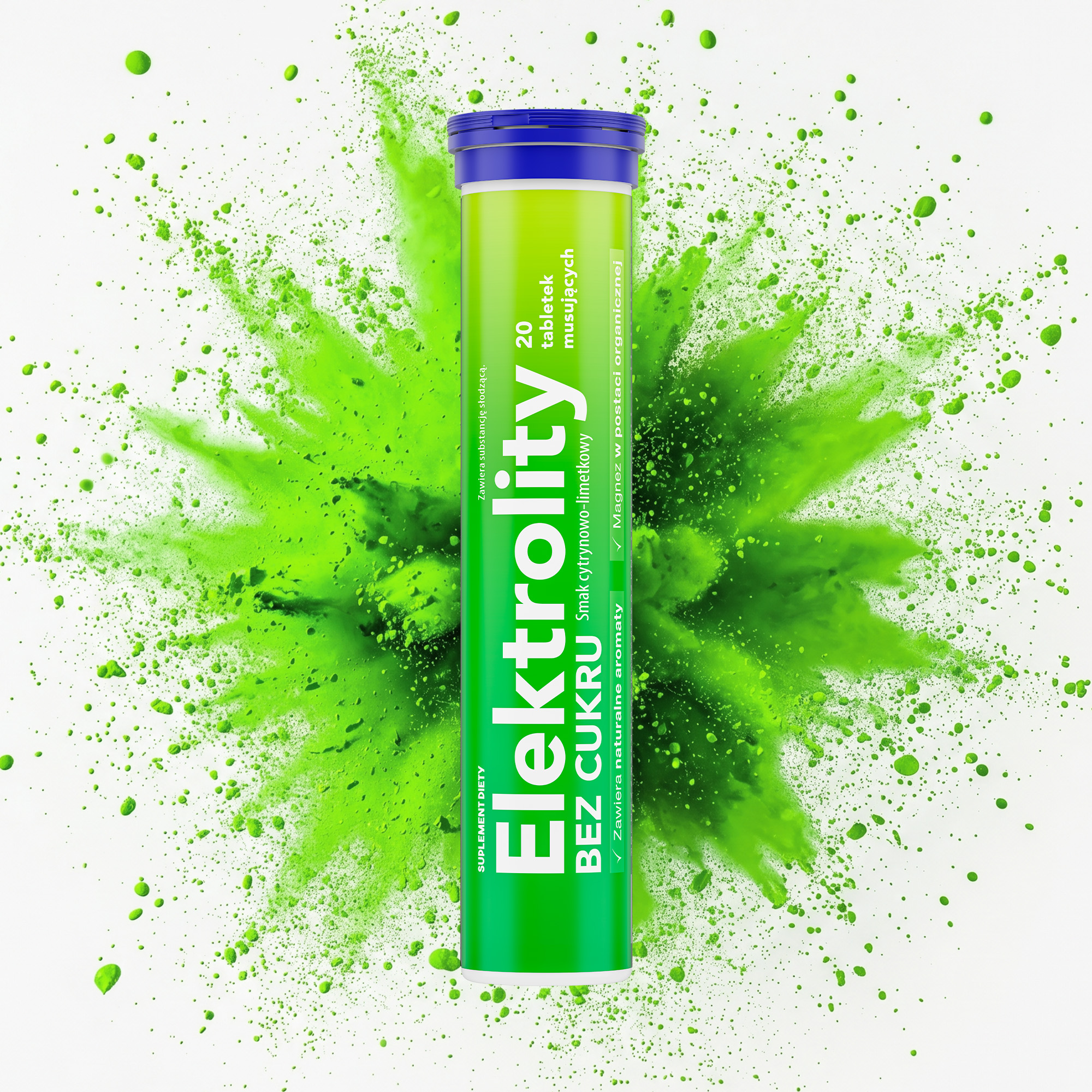 Elektrolity bez cukru, tabletki musujące, 20 sztuk