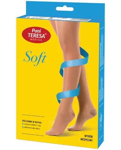 Pani Teresa Rajstopy przeciwżylakowe SOFT rozmiar 2 zmienny ucisk 10-14 mmHg czarne 1 sztuka zdjęcie