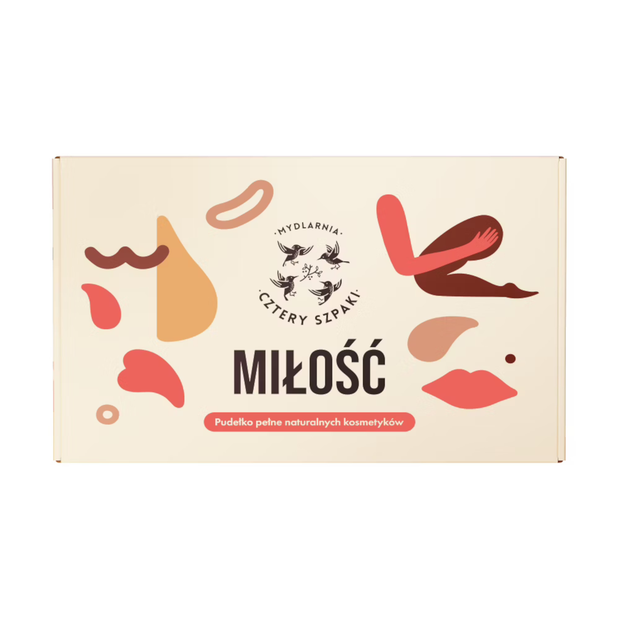 Mydlarnia Cztery Szpaki Zestaw Miłość, Mydło w płynie Miłość, 300 ml, Olejek do masażu Miłość, 100 ml zdjęcie