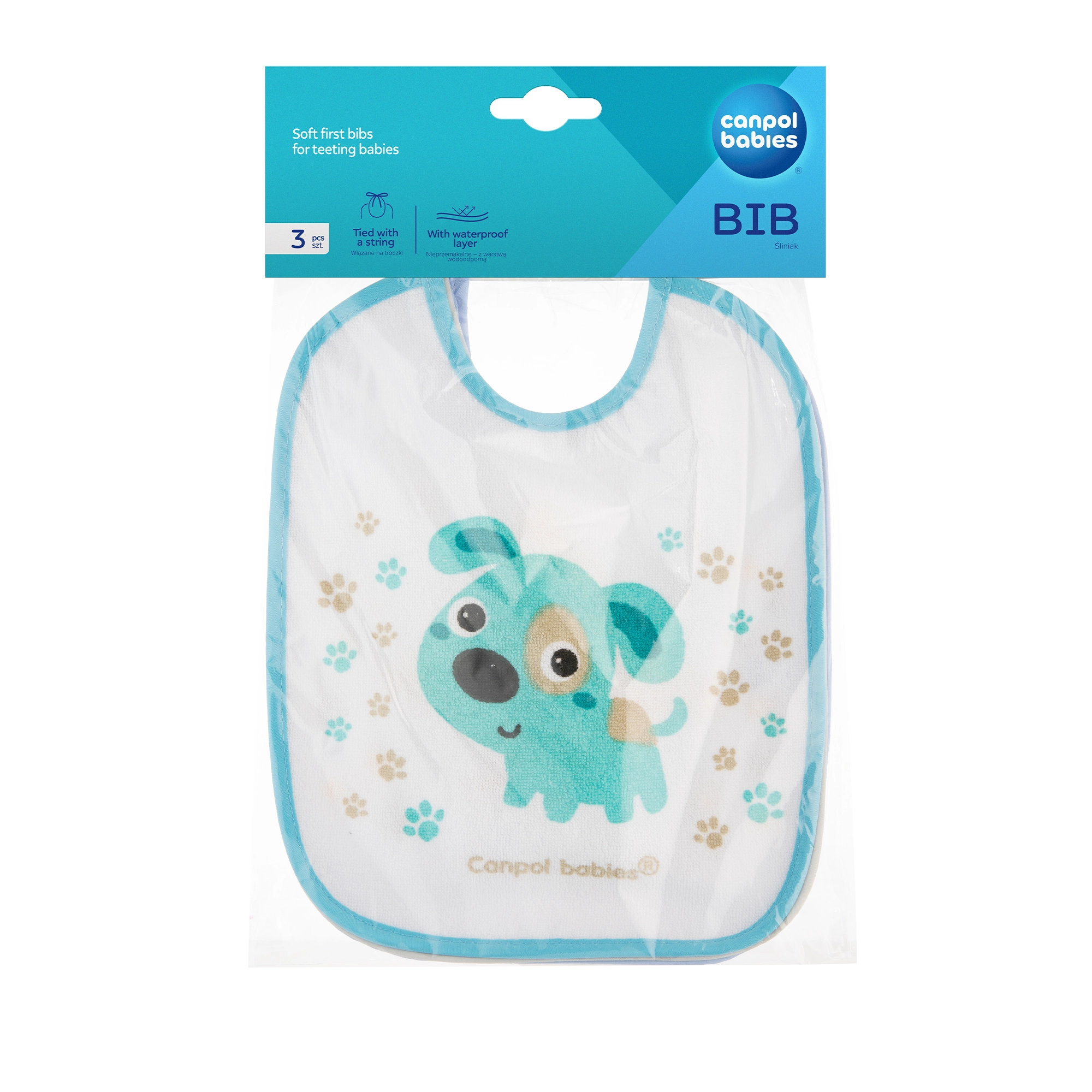 Canpol Babies Bunny&Company śliniaki ceratkowo-bawełniane 0m+ 3 sztuki [2/103] zdjęcie