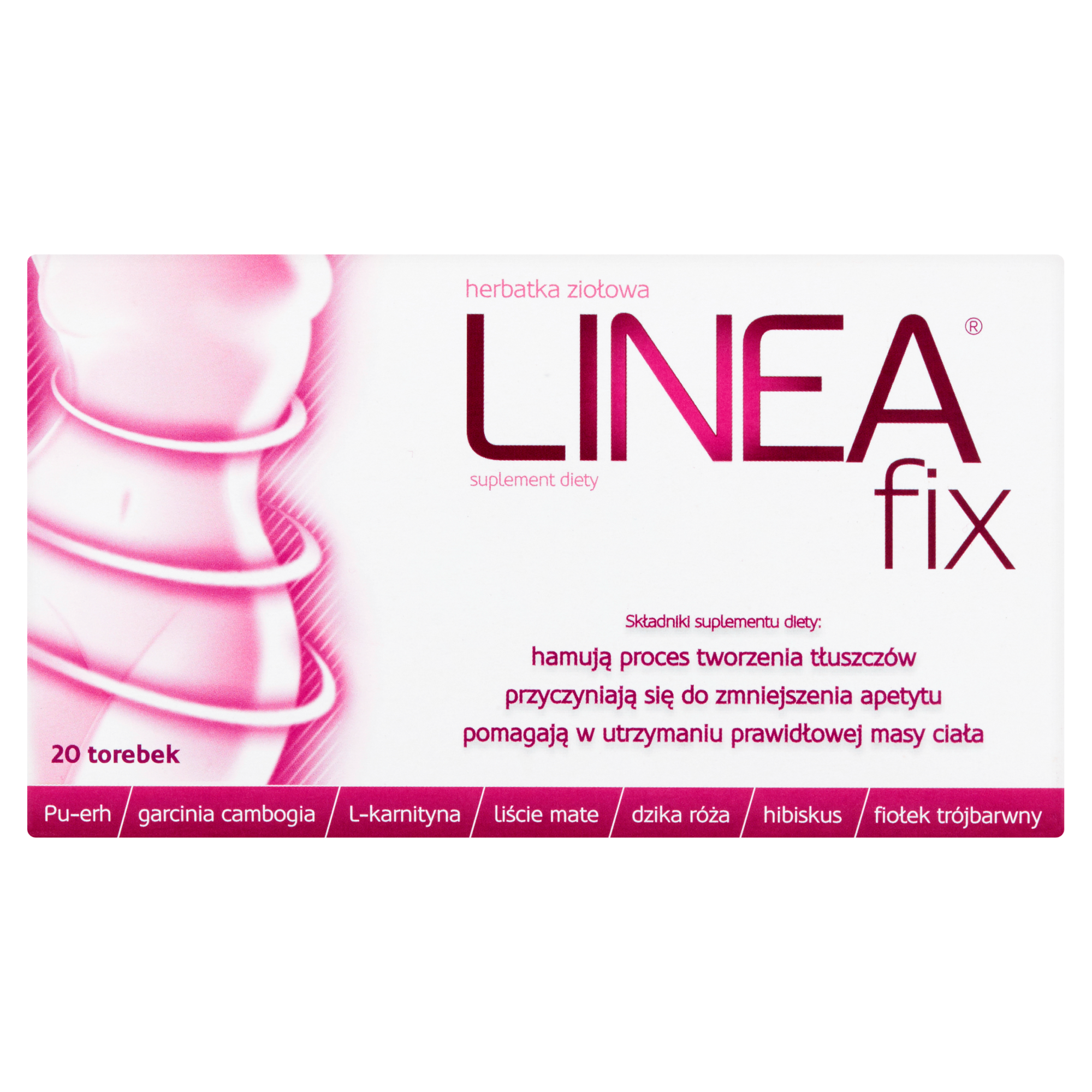 Linea Fix herbatka ziołowa wspomagająca odchudzanie 20 saszetek zdjęcie