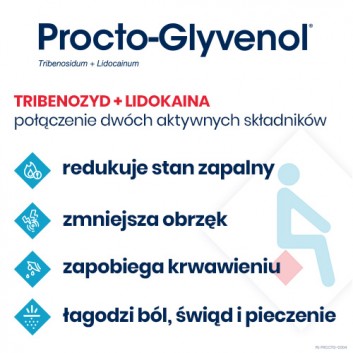 Procto-Glyvenol, 400 mg + 40 mg, czopki doodbytnicze, 10 sztuk