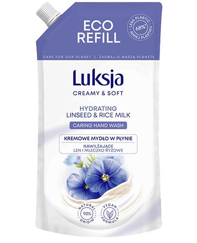 Luksja Creamy Linseed & Rice Milk Kremowe mydło w płynie zapas - 400 ml - cena, opinie, wlaściwości zdjęcie