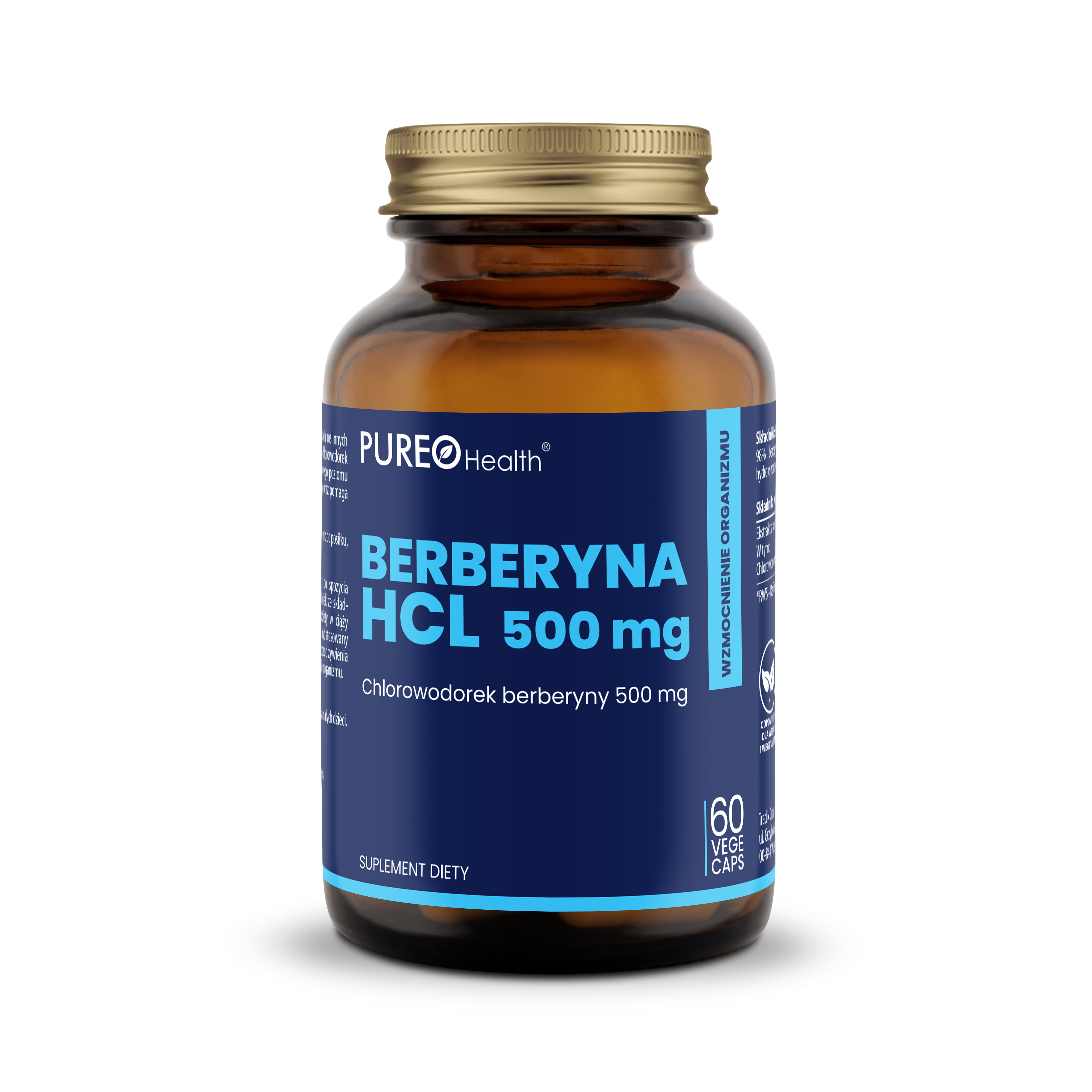 Pureo Health Berberyna HCL 500 mg, kapsułki, 60 sztuk zdjęcie