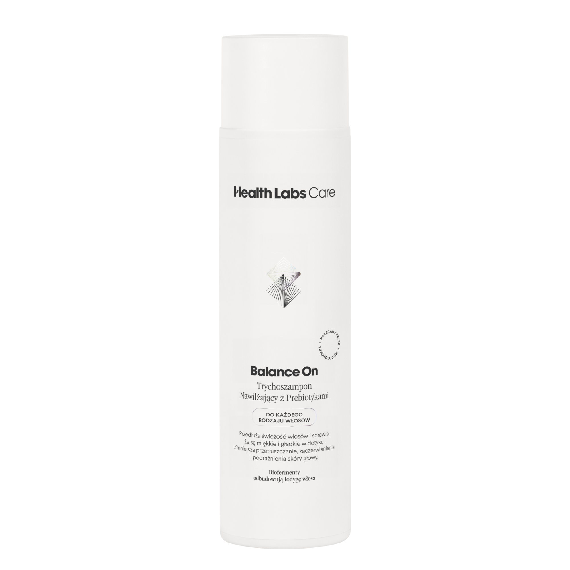 Health Labs Care, Balance On, Trychoszampon nawilżający z prebiotykami, 250 ml