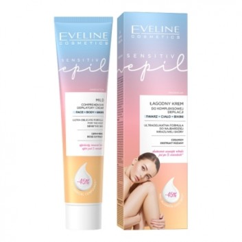 EVELINE COSMETICS Sensitive Epil Łagodny krem do kompleksowej depilacji, 175 ml