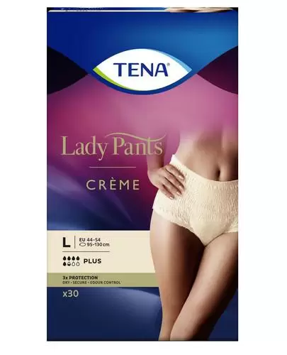 Tena Lady Pants Plus Creme damskie majtki chłonne rozmiar L 30 sztuk zdjęcie