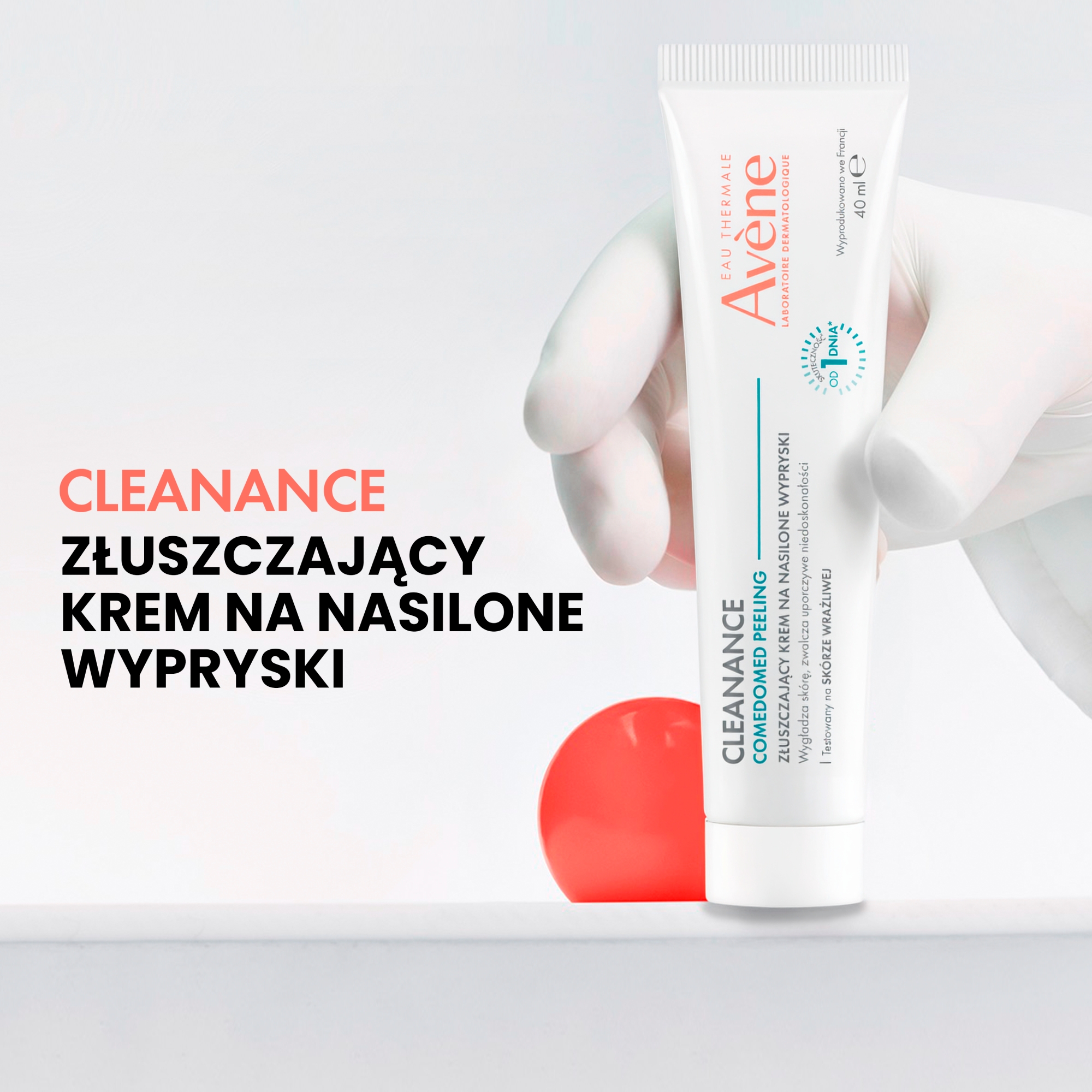 Avene Cleanance Comedomed Peeling Złuszczający krem na nasilone wypryski, 40 ml	