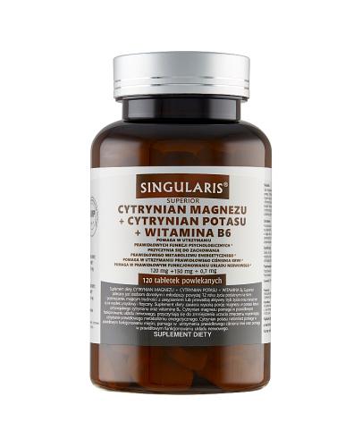 Singularis Superior Cytrynian Magnezu + Cytrynian Potasu + Witamina B6, 120 tabl. cena, opinie, dawkowanie zdjęcie
