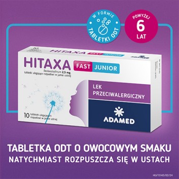 Hitaxa Fast Junior 2,5 mg 10 tabletek 