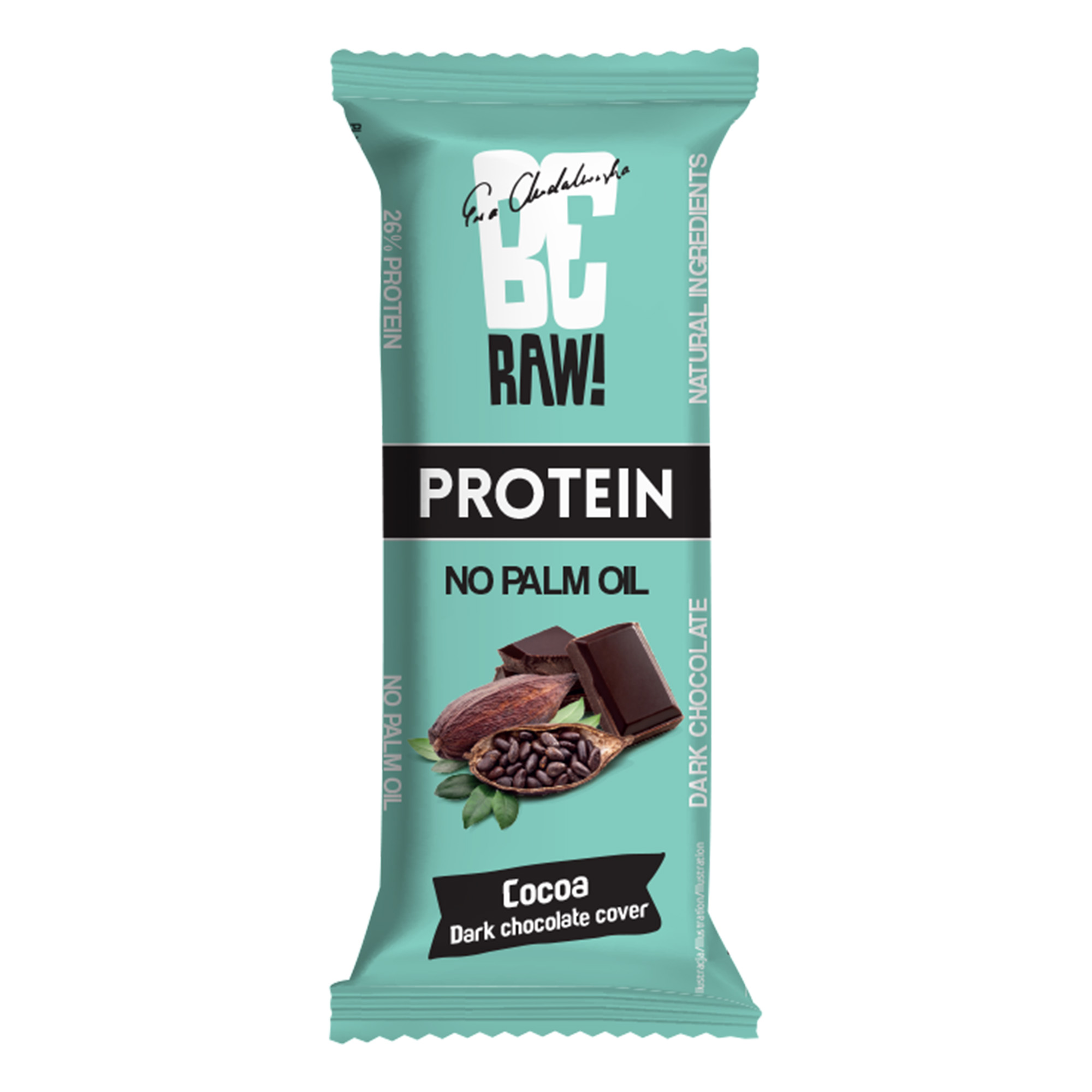 BeRAW! Protein, Baton Proteinowy, surowe kakao w gorzkiej czekoladzie, 40 g zdjęcie