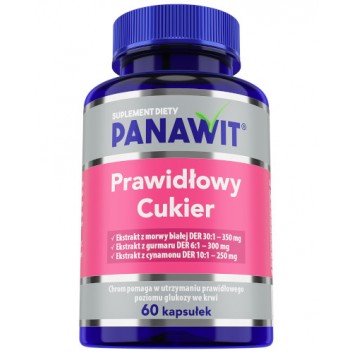 PANAWIT Prawidłowy Cukier, 60 kapsułek