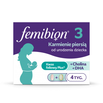 Femibion 3 Karmienie piersią, tabletki powlekane + kapsułki miękkie, 28 sztuk + 28 sztuk