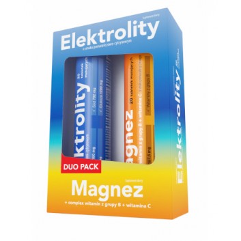 Panawit Duo Pack Elektrolity o smaku pomarańczowo-cytrynowym + Magnez o smaku pomarańczy i mango 20 tabletek musujących + 20 tabletek musujących