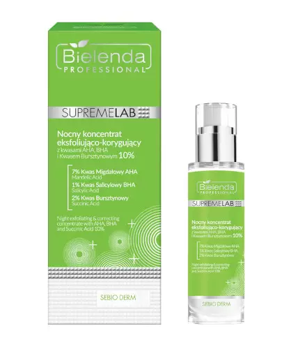 Bielenda Professional SupremeLab Sebio Derm nocny koncentrat eksfoliująco-korygujący 30 ml zdjęcie
