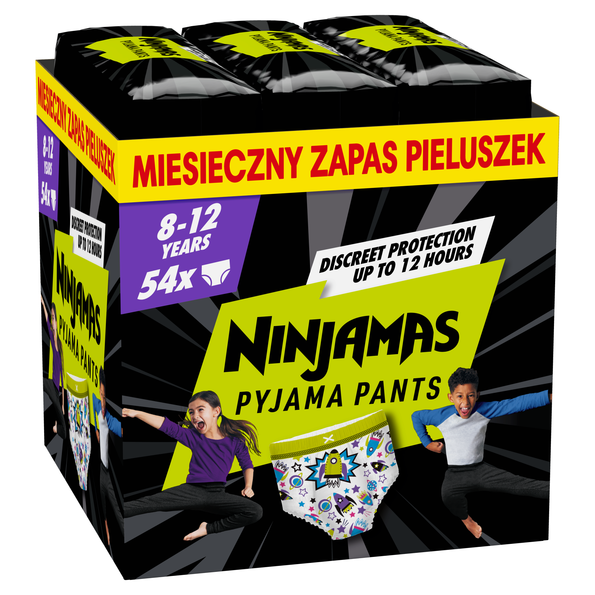 Pampers Ninjamas Chłopiec Pieluchomajtki 8-12 lat, 54 sztuki zdjęcie