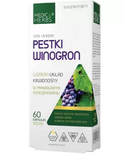 Medica Herbs Pestki Winogron 60 kapsułek zdjęcie