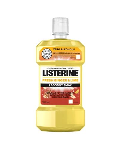 LISTERINE Fresh Ginger Lime Płyn do płukania jamy ustnej, łagodny smak, 500 ml zdjęcie