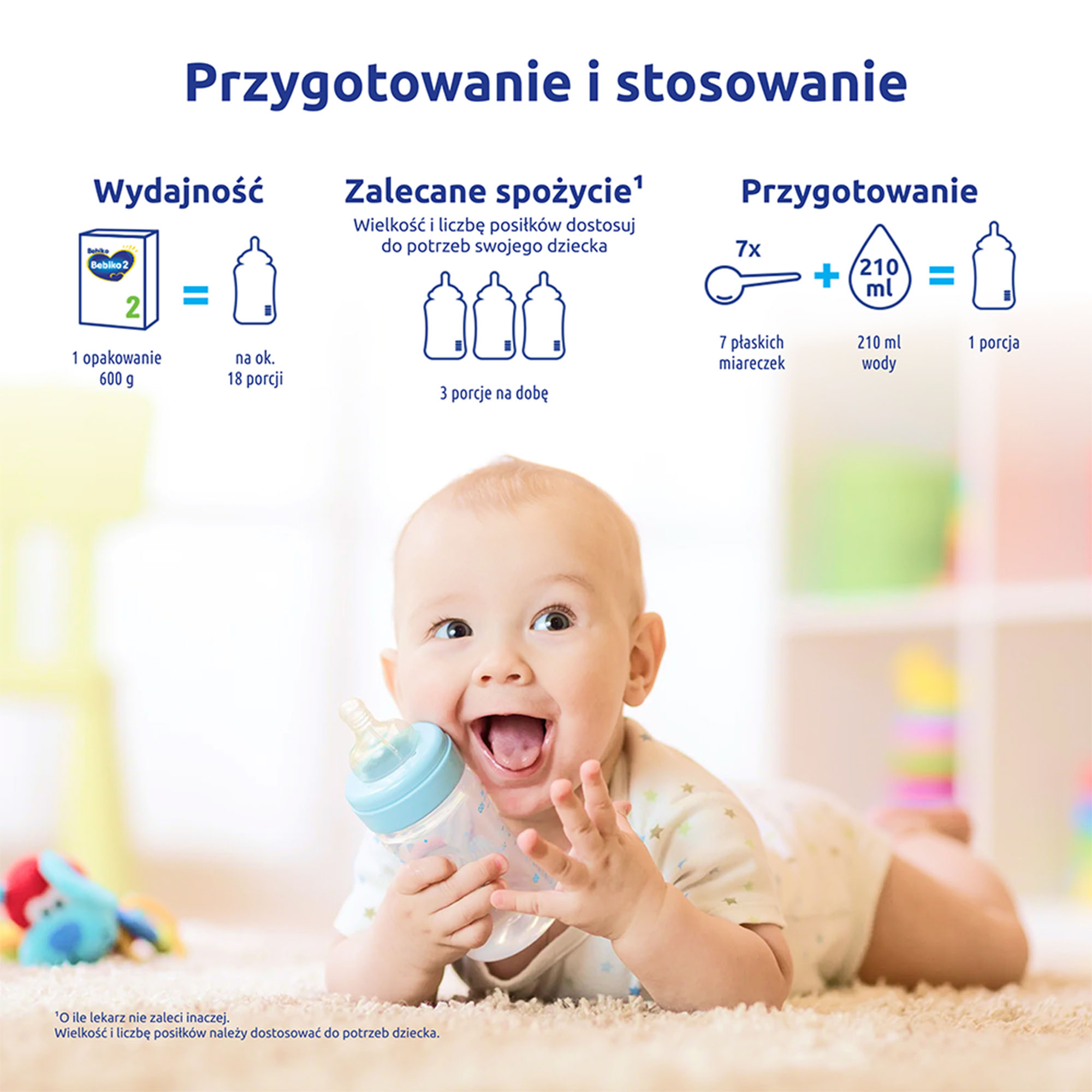 Bebiko 2 Nutriflor Expert, mleko następne dla niemowląt powyżej 6. miesiąca życia, 3 x 600 g