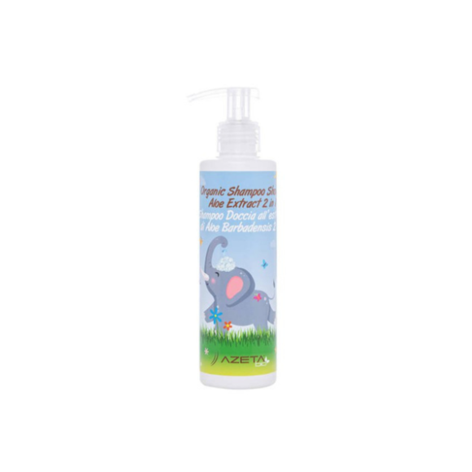 Azeta Bio organiczny szampon i płyn do mycia ciała 2w1 dla dzieci z ekstraktem z aloesu 200 ml zdjęcie