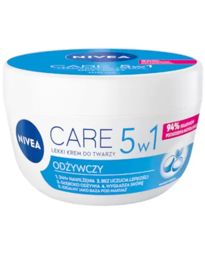 Nivea Care 5w1 lekki krem do twarzy odżywczy 100 ml zdjęcie
