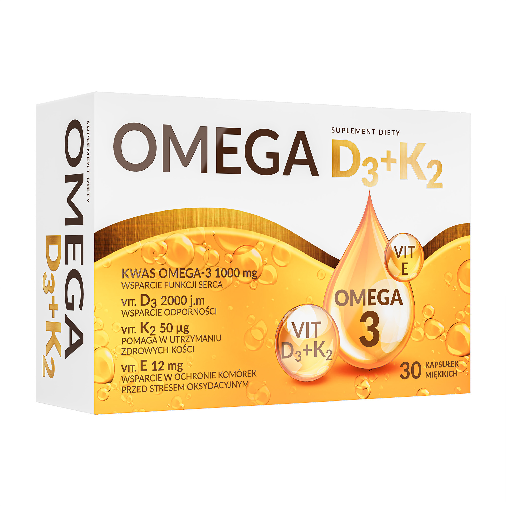 Omega D3+K2, kapsułki, 2 x 30 sztuk