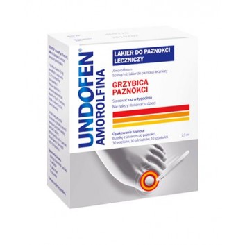 Undofen Amorolfina, 50 mg/ml, lakier do paznokci leczniczy, 2,5 ml
