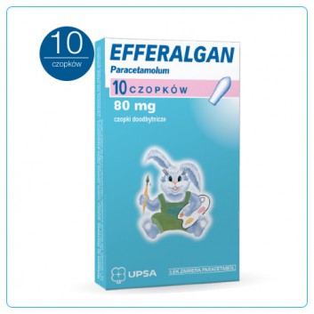 EFFERALGAN 80 mg, czopli, 10 sztuk