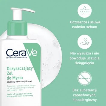 CeraVe oczyszczający żel do mycia skóry normalnej i tłustej 236 ml