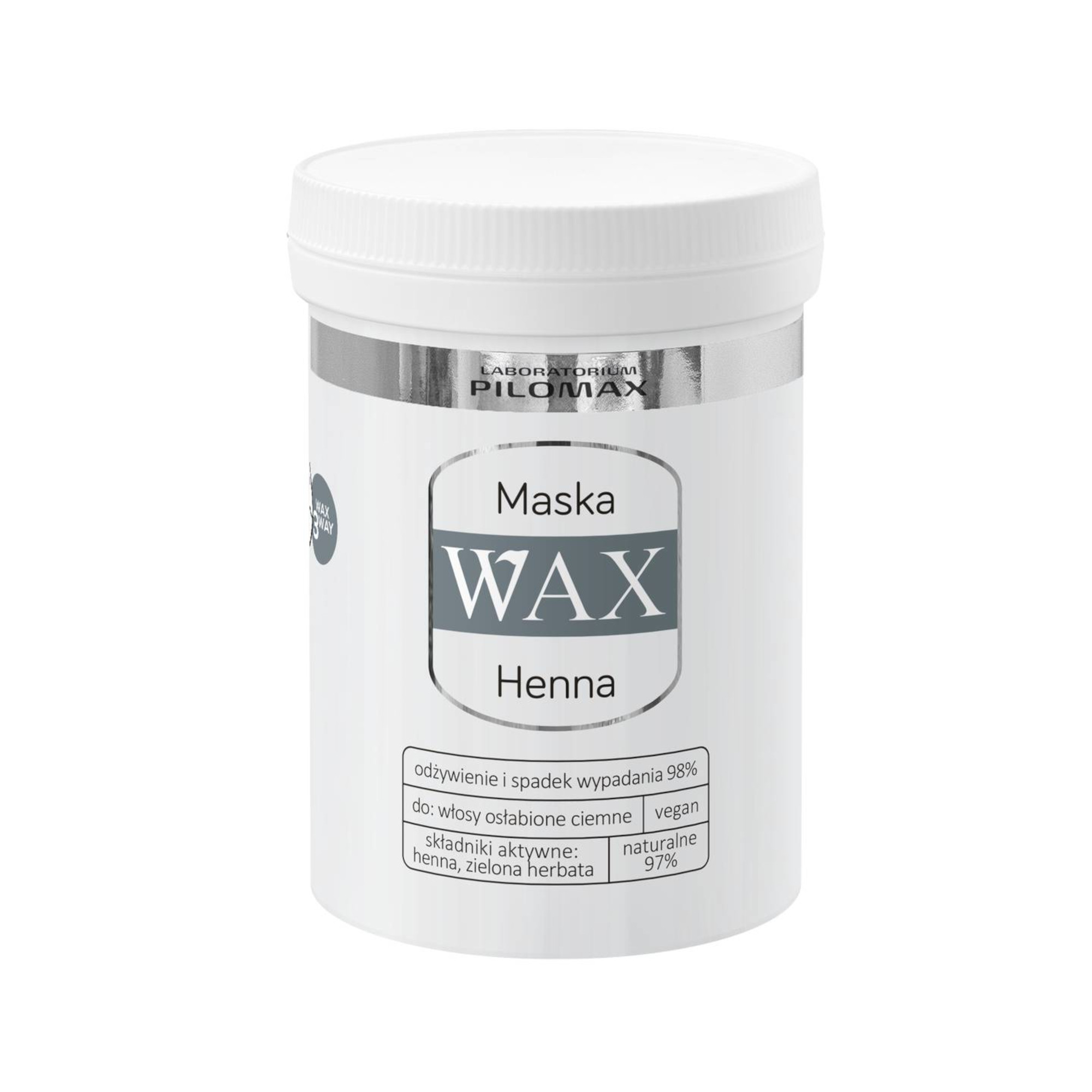Pilomax WAX Henna maska do włosów zniszczonych ciemnych 240 ml zdjęcie