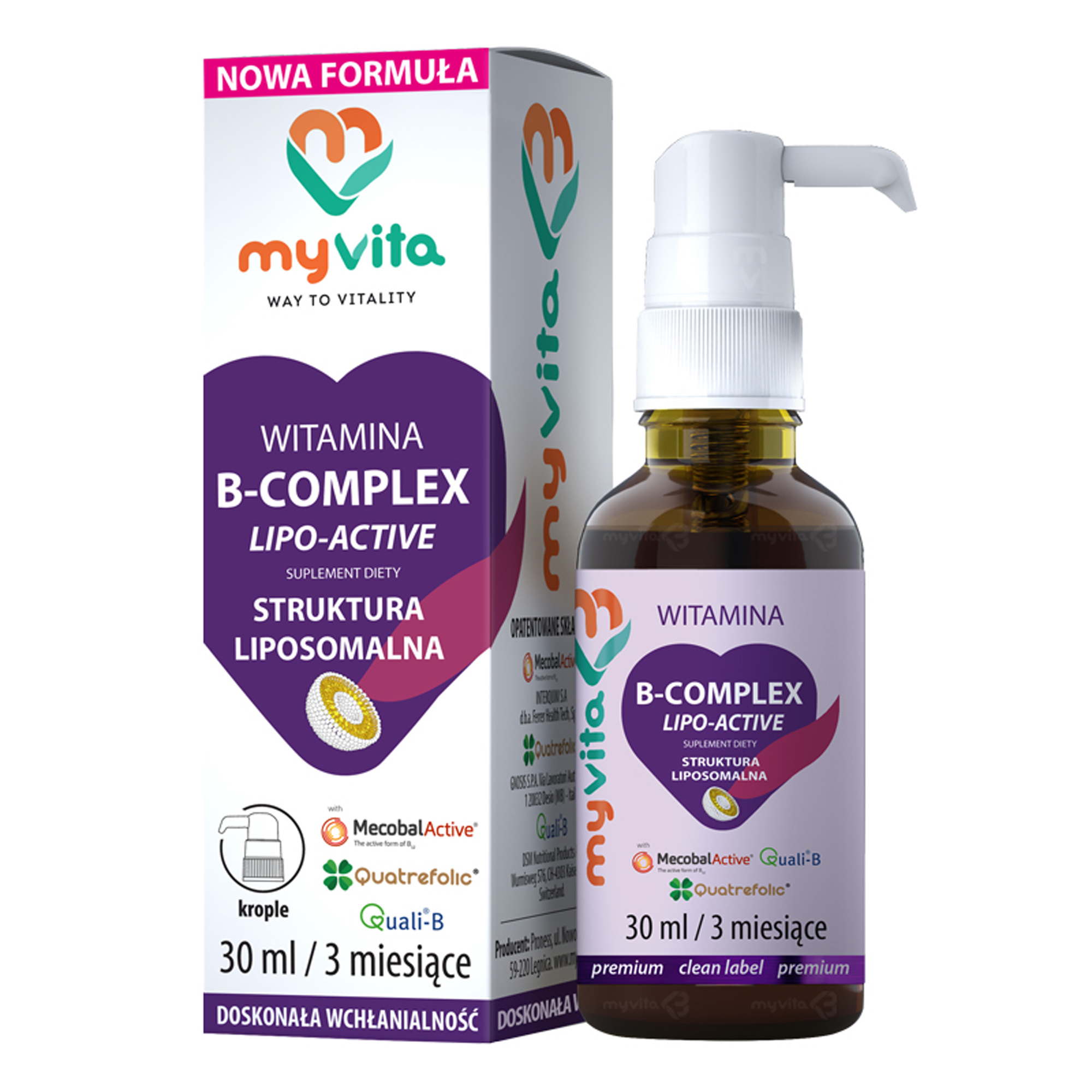 MyVita Witamina B-Complex active, 30 ml zdjęcie