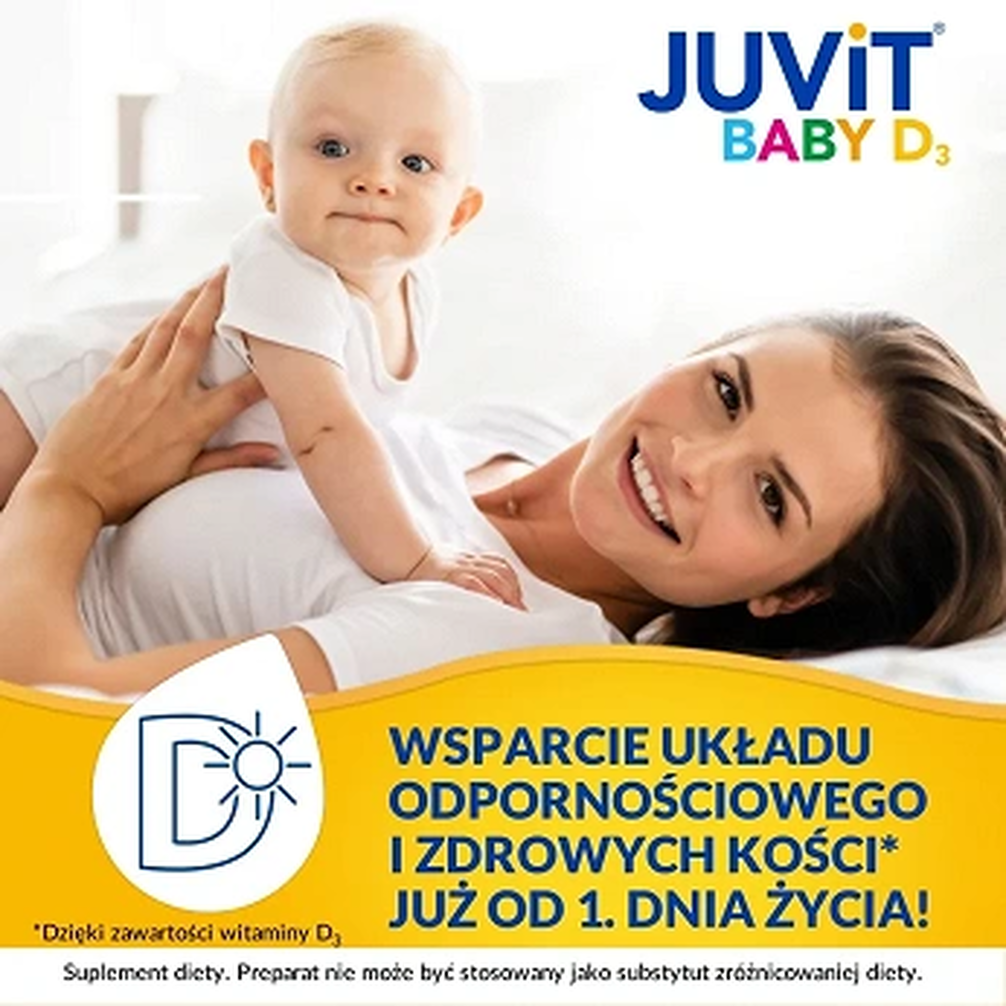 Juvit Baby D3, krople z pompką, 10 ml