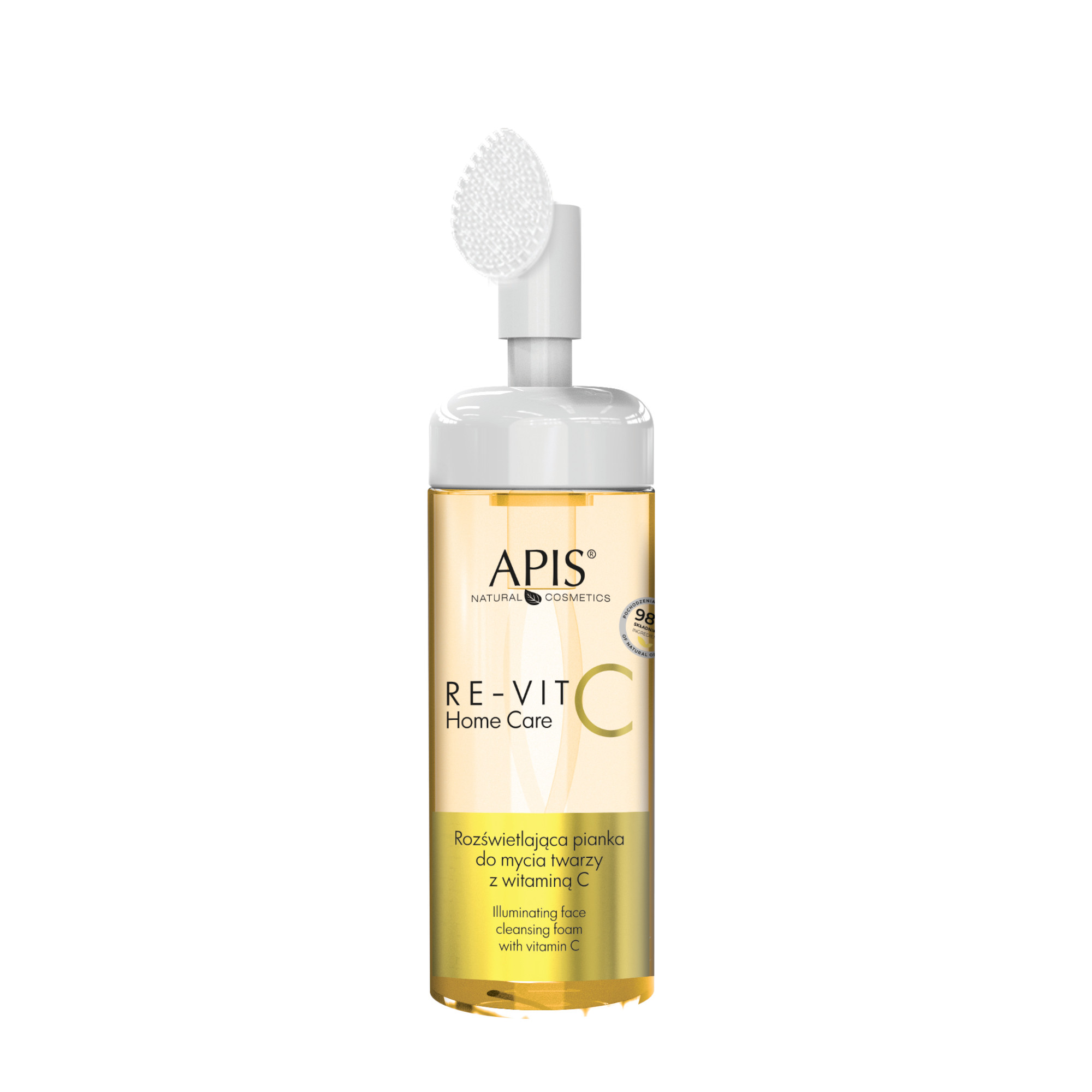Apis Re-Vit C Home Care, rozświetlająca pianka do mycia twarzy z witaminą C, 150 ml 