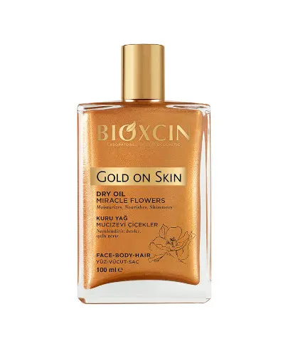 Bioxcin Gold On Skin, Suchy olejek na skórę, włosy, twarz, 100 ml zdjęcie