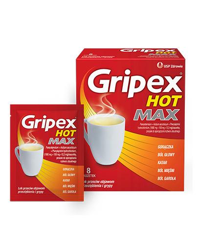 Gripex Hot Max, proszek do sporządzania roztworu doustnego, 8 saszetek zdjęcie