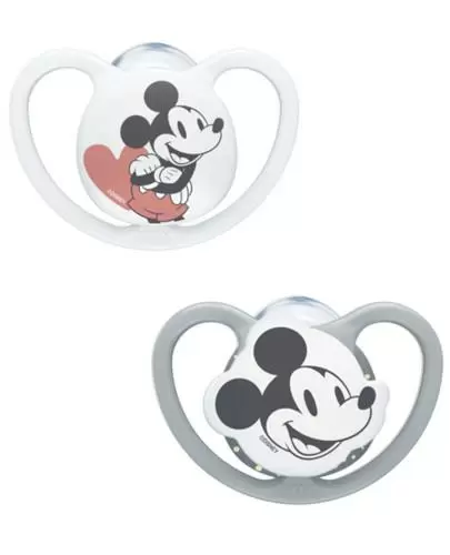 NUK Space Disney Myszka Miki smoczek silikonowy uspokajający 0-6m 2 sztuki [175281A] zdjęcie