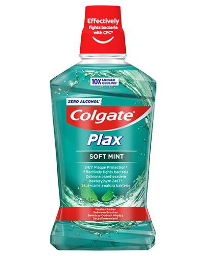 Colgate Plax Soft Mint Płyn do płukania jamy ustnej, 500 ml, cena, opinie, skład zdjęcie