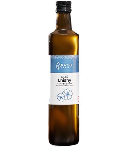 Natur Planet Olej Lniany Nierafinowany 100% - 500 ml - cena, opinie, stosowanie zdjęcie