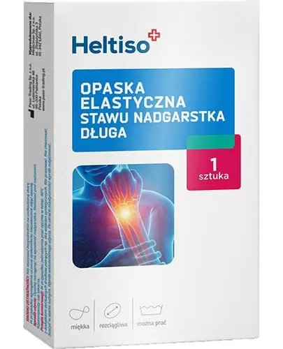 Heltiso Opaska elastyczna stawu nadgarstka długa rozmiar XL 1 sztuka zdjęcie