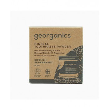 Georganics, Proszek do czyszczenia zębów, English Peppermint, 60 ml