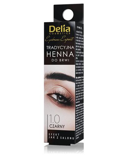 Delia Tradycyjna henna 1.0 czarny - 2 g + 2 ml Do samodzielnej koloryzacji brwi - cena, opinie, stosowanie  zdjęcie