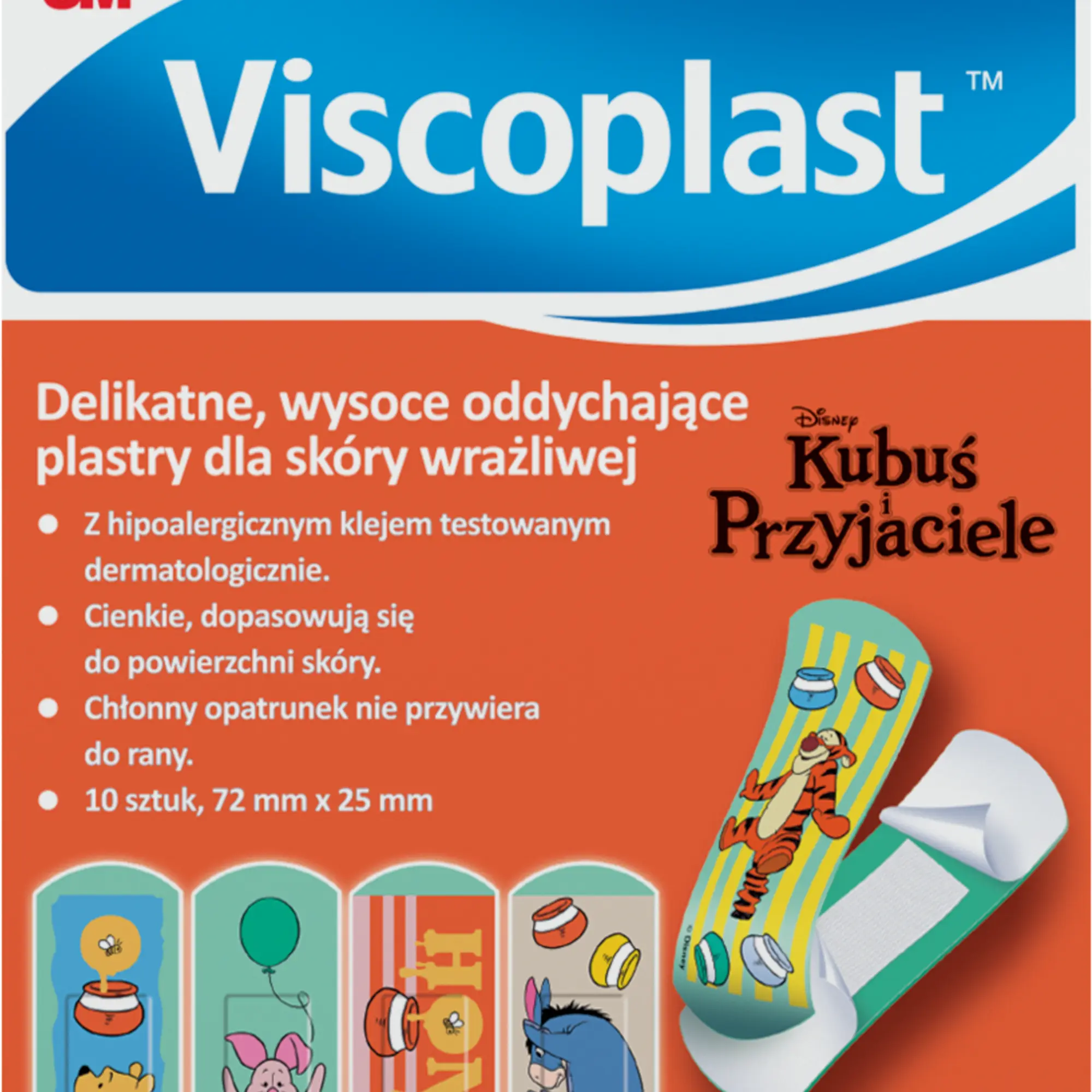 Viscoplast Kubuś i przyjaciele plastry dla dzieci 10 sztuk