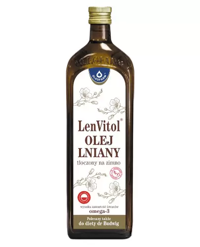 LenVitol olej lniany tłoczony na zimno 1000 ml zdjęcie