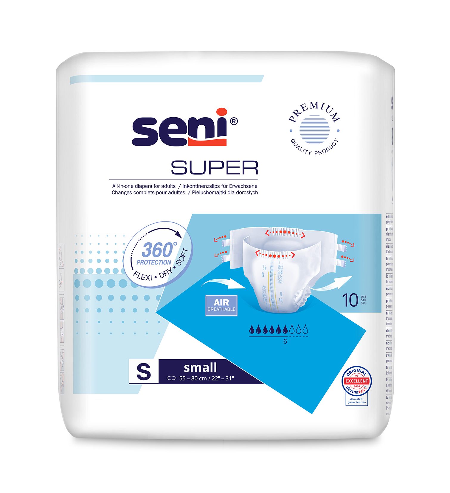 Seni Super Seni Small A10 Pieluchomajtki, 10 sztuk zdjęcie