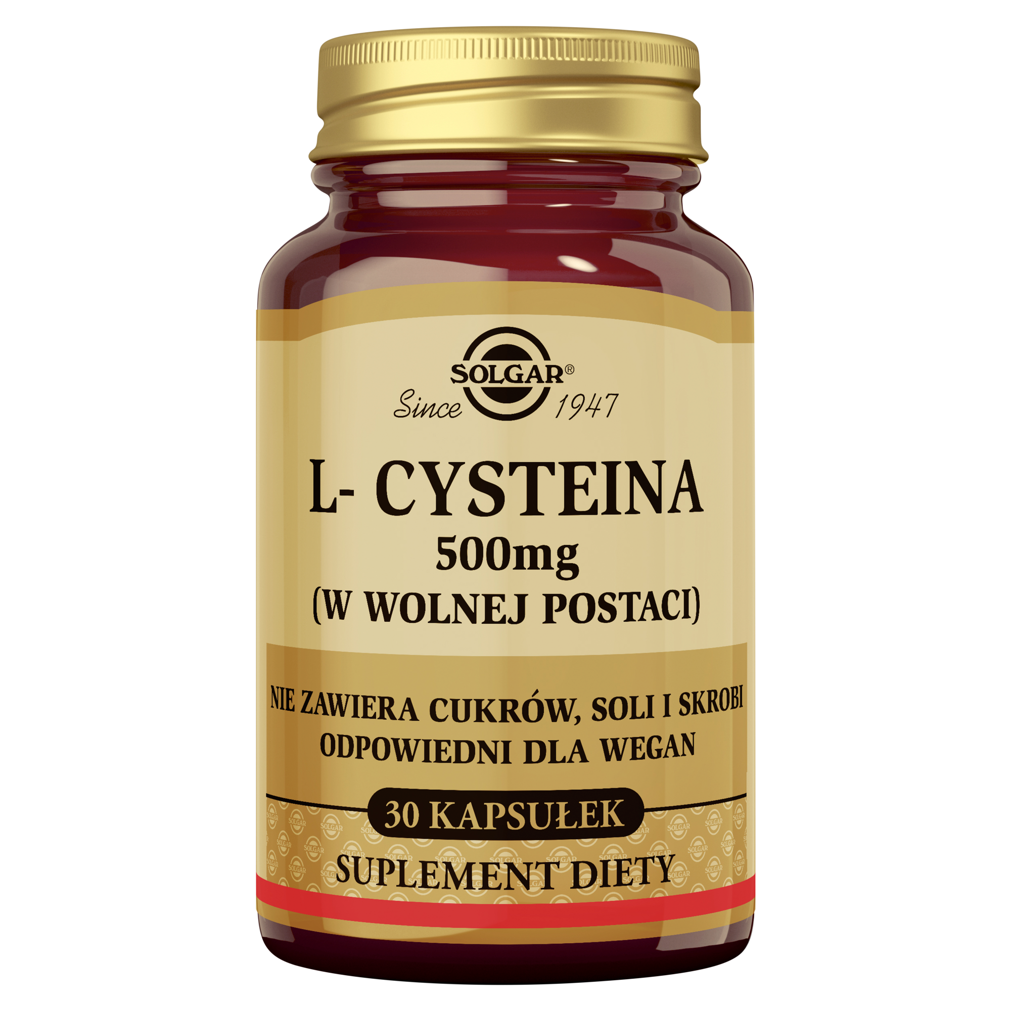 Solgar L-cysteina 500 mg 30 kapsułek zdjęcie