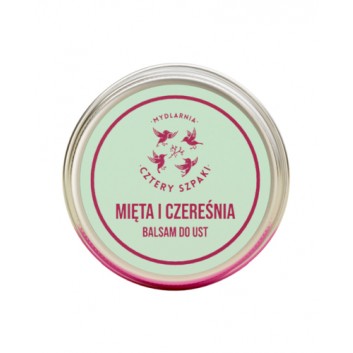 Mydlarnia Cztery Szpaki, Mięta i Czereśnia Balsam do ust, 15 ml zdjęcie