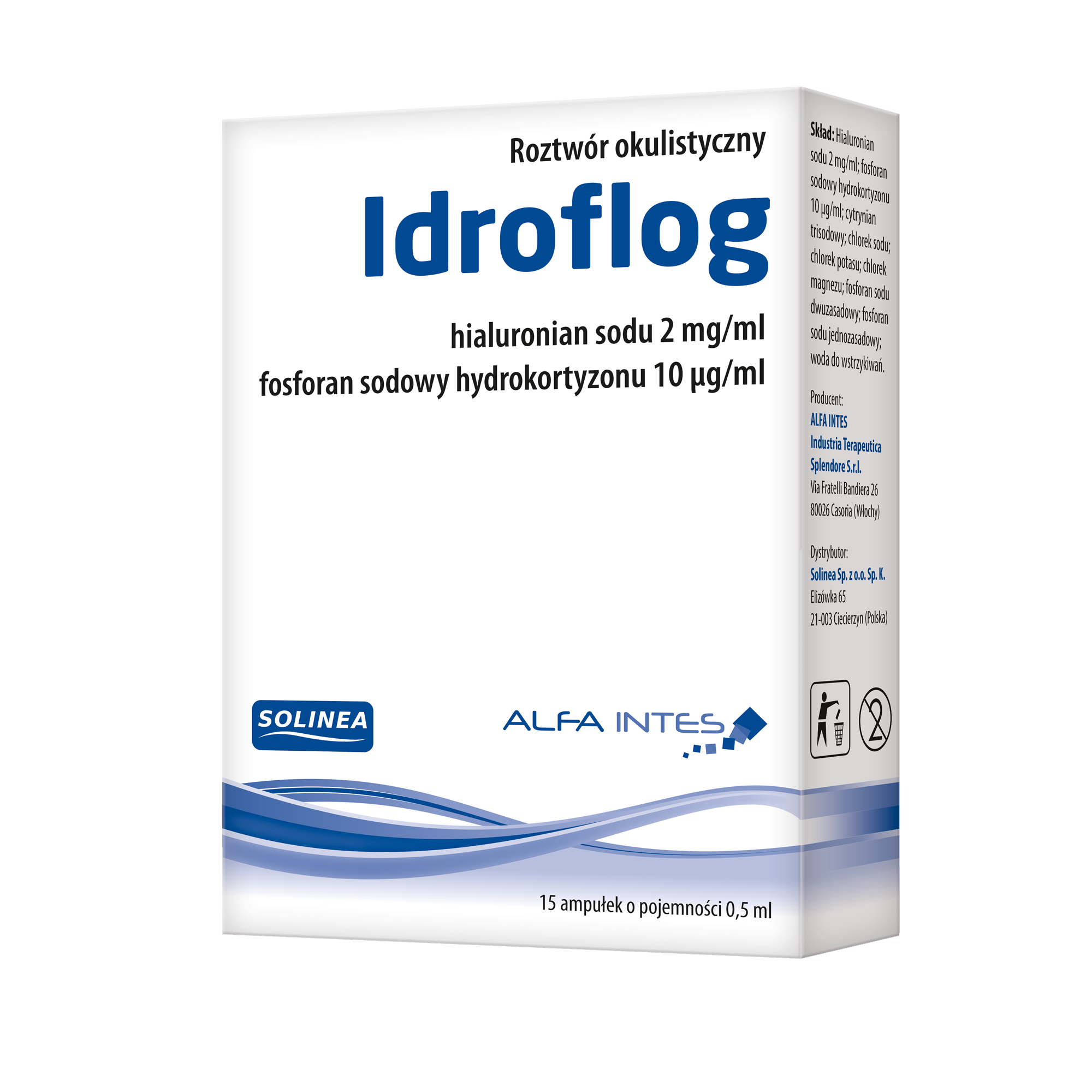 Idroflog, roztwór, 15 ampułek po 0,5 ml zdjęcie