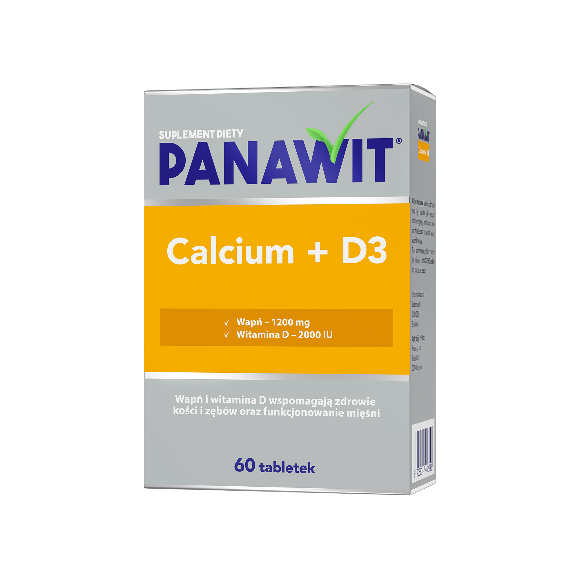 Panawit Calcium + D3, tabletki, 60 sztuk zdjęcie